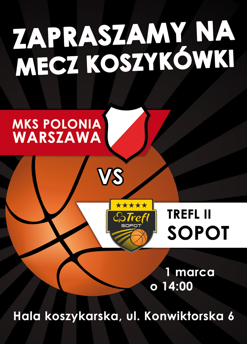 Plakat meczowy: Polonia - Trefl